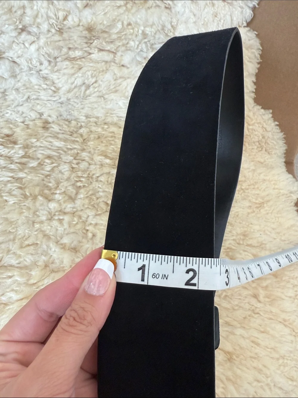 Ralph Lauren Black Suede Wide Belt